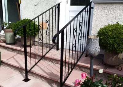 Front step safety handrails in Milngavie