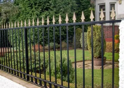 Wall top metal fence